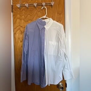 Mango Half & Half Shirt 100% Cotton